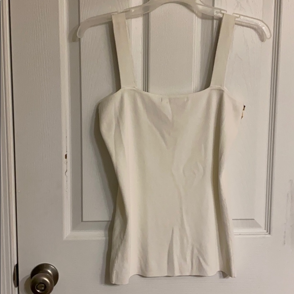 Loulou White Beaded Lightweight Sexy Sweater Seashell Design Rayon Nylon Medium - Picture 2 of 6